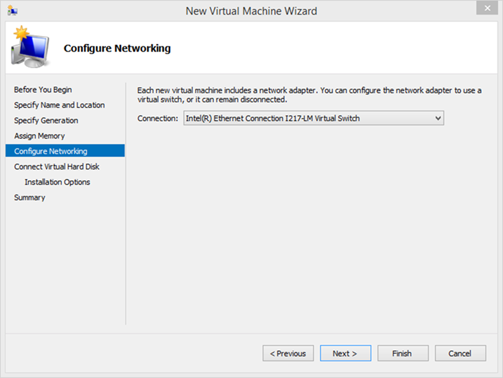 HyperV new VM - Network