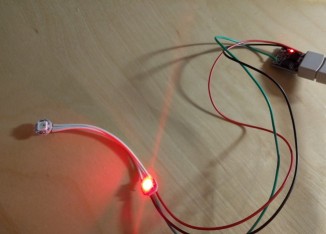 LEDs blinking red and blue