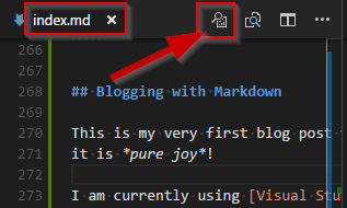 Turn on preview for Markdown files