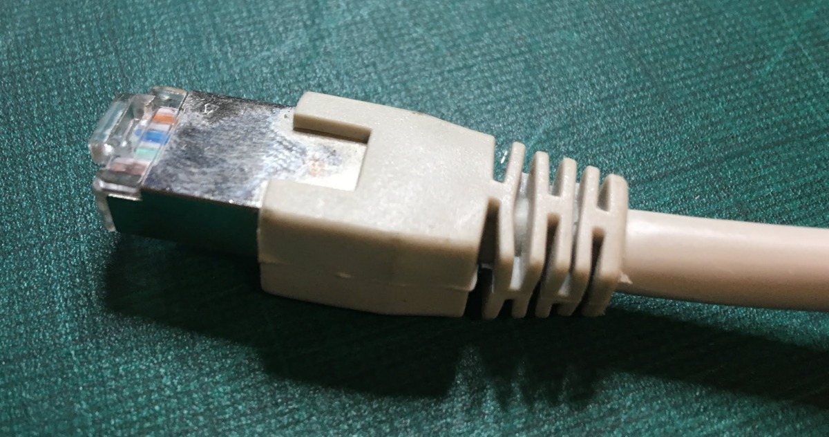 Broken Ethernet cable clip