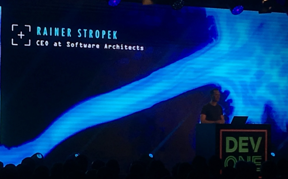 Rainer Stropek on the DevOne stage