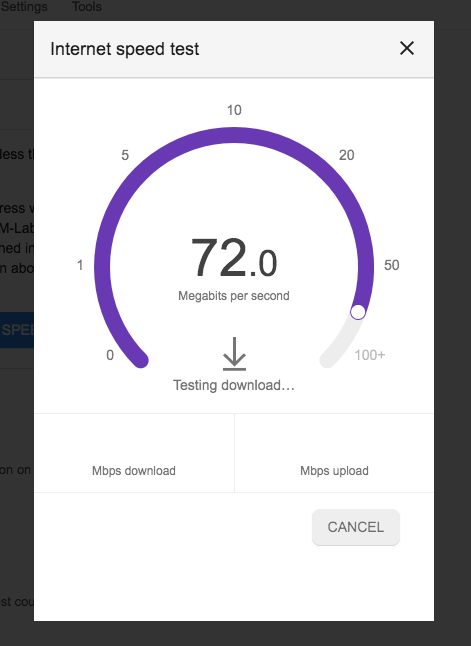 speed testing your internet connection