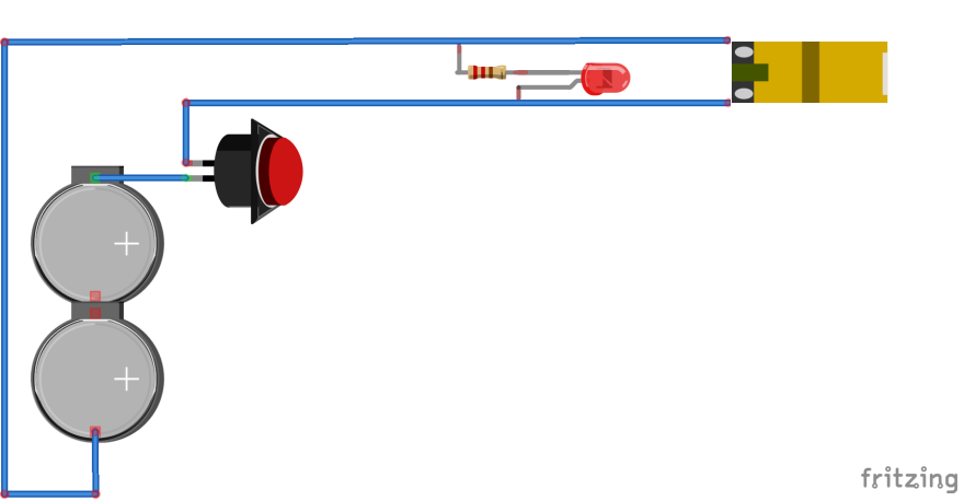 The blaster as a Fritzing schematic