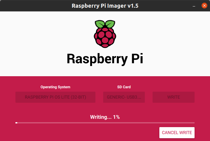 The Raspberry Pi Imager tool