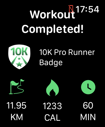 Apple Watch app: 10K Pro Runner Badge