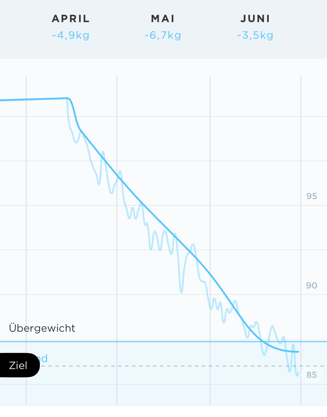 Weight loss graph