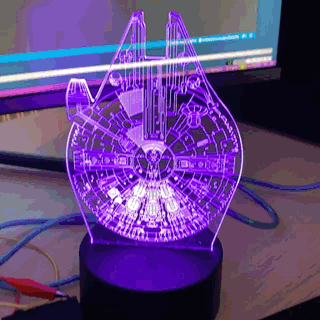 The acrylic LED light driven by an Arduino