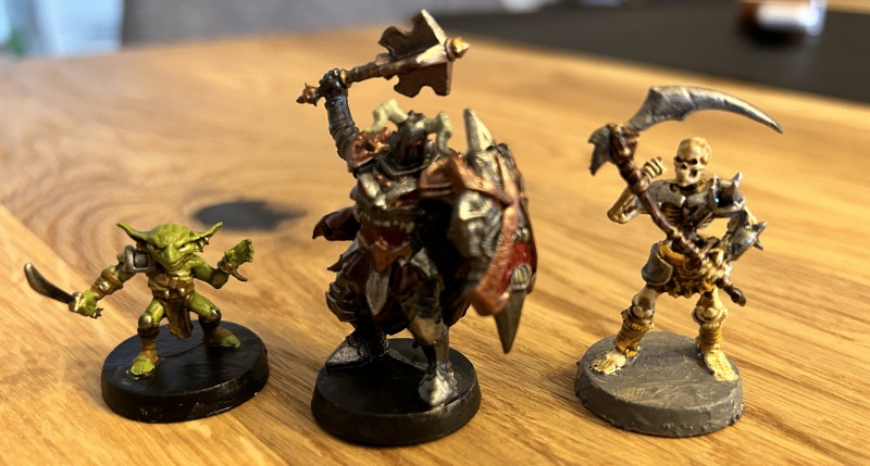 Painted monster miniatures