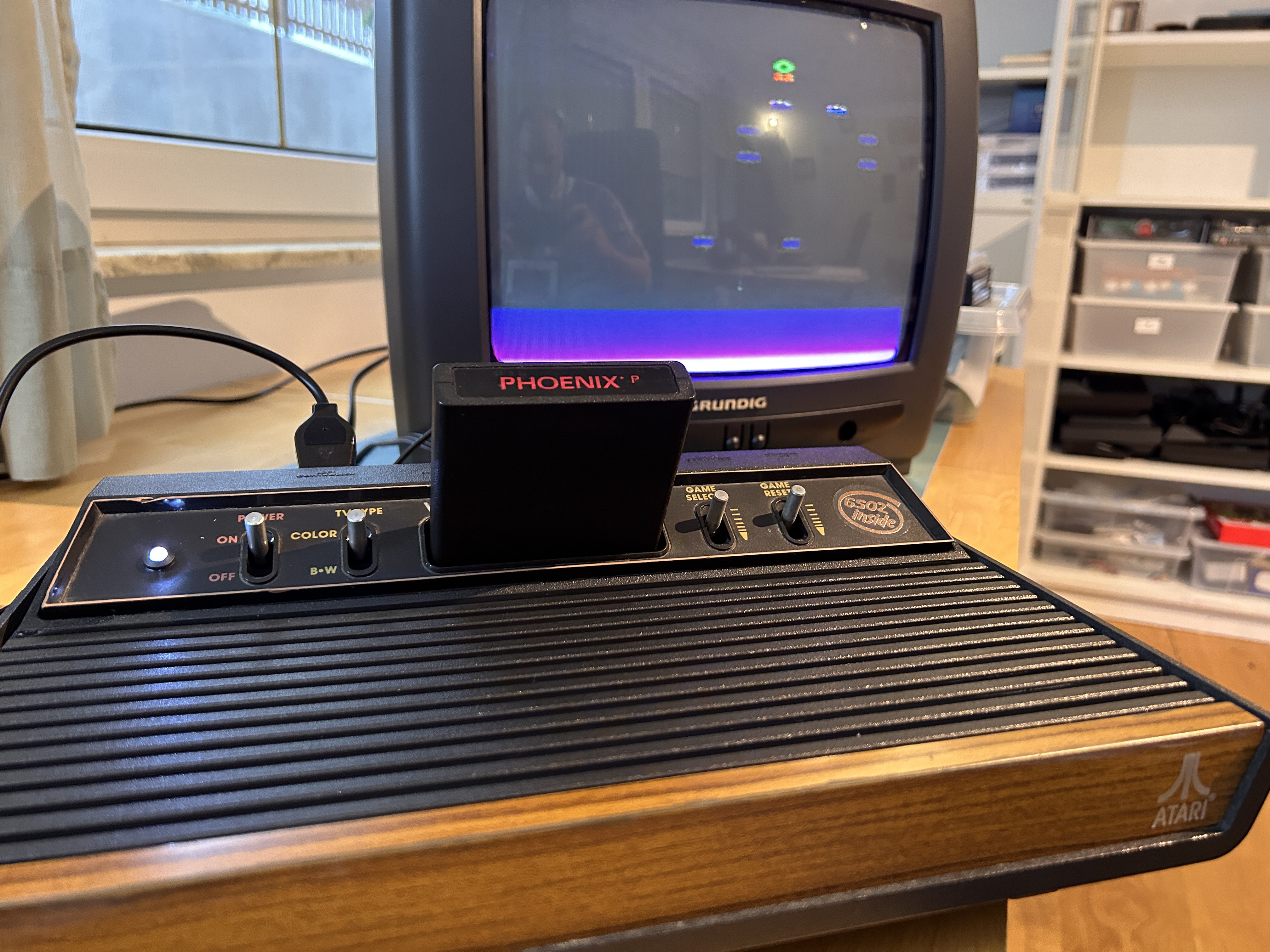 My fixed and restored Atari 2600 running Phoenix