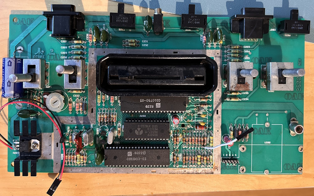 The fully restored Atari 2600 board