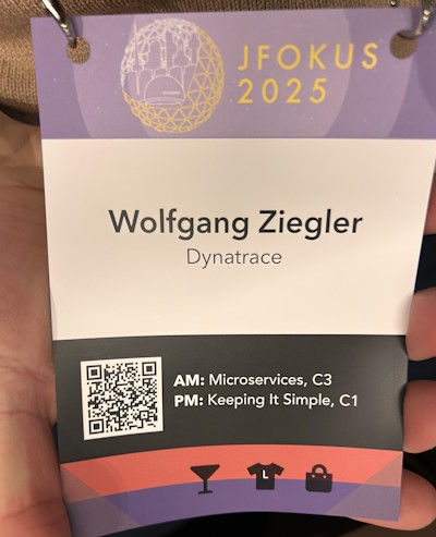 Jfokus 2025 conference badge