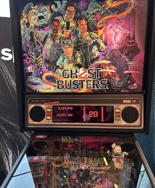 A pinball machine in the expo area