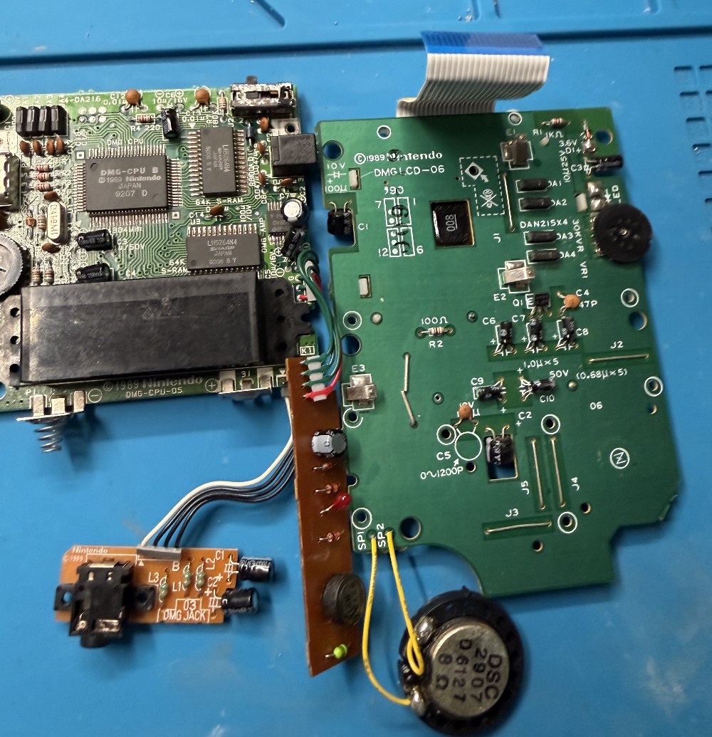 Game Boy main and display board