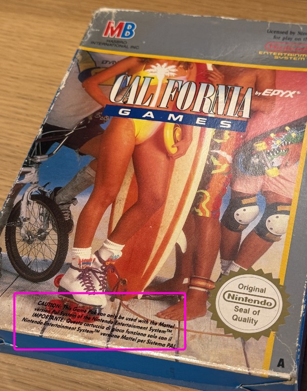 The California Games box